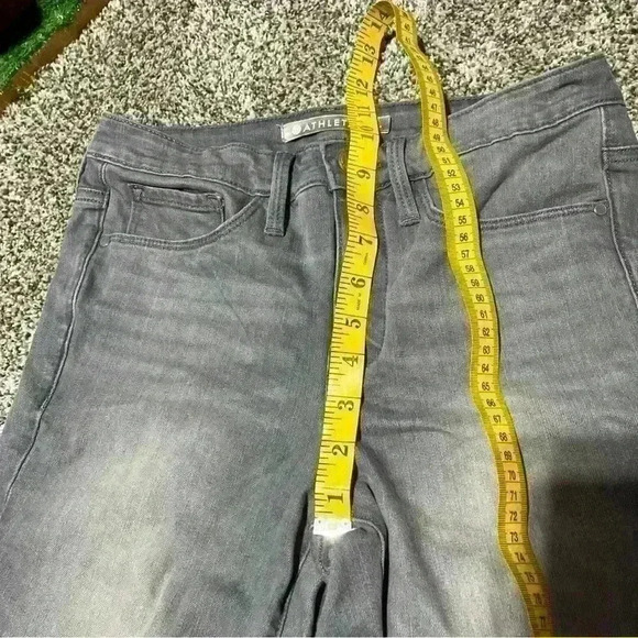 Athleta Jeans Women 6 Grey Sculptek Skinny Mid Rise Stretch Denim Lightweight - Picture 4 of 11